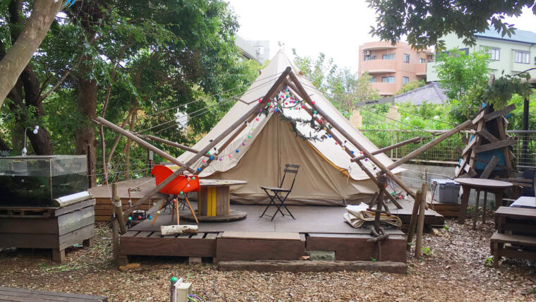 椿森コムナでキャンプ体験！テント・ツリーハウス・ハンモックのあるカフェでアウトドア好きにはたまらない癒し空間